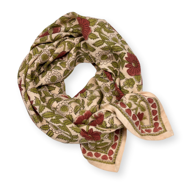 FOULARD LATIKA "COEUR" MACARON