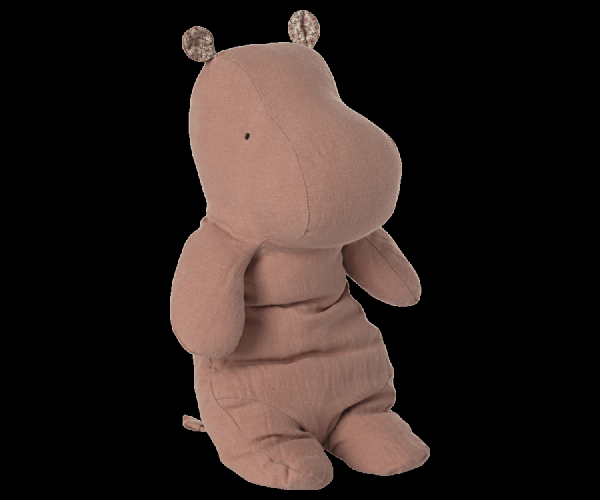 Amis Safari, Hippo, Moyen 34 cm  Vieux Rose