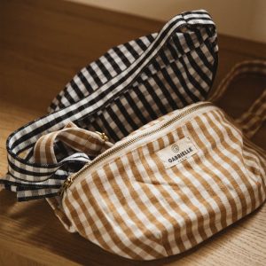 BANANE EN COTON VICHY CAMEL – Image 2
