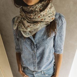 FOULARD BOHEME ROSE POUDRE – Image 2