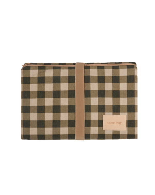 TAPIS À LANGER HYDE PARK IMPERMÉABLE GREEN CHECKS de Nobodinoz