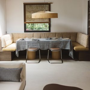 NAPPE EN LIN VICHY NOIR 175*250