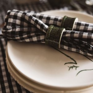 SERVIETTE DE TABLE VICHY - NOIR – Image 3