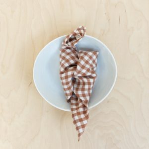SERVIETTE DE TABLE VICHY - BRIQUE – Image 2