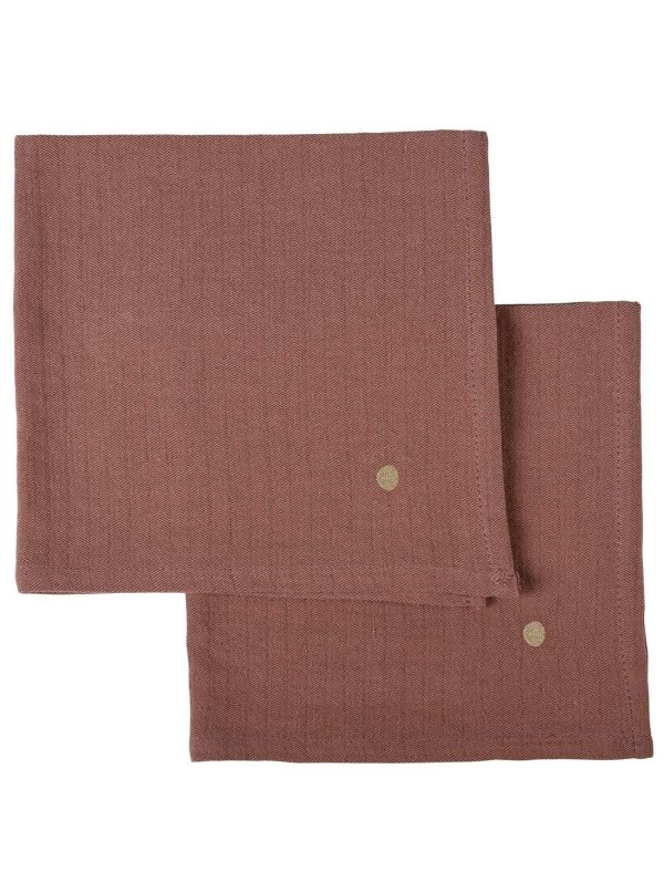 SET de 2 SERVIETTES DE TABLE RHUBARBE