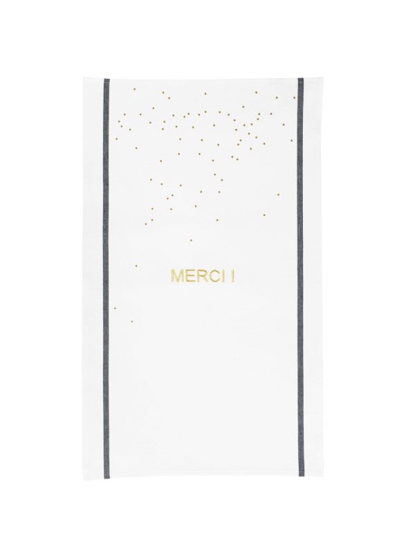 TORCHON "MERCI" OR