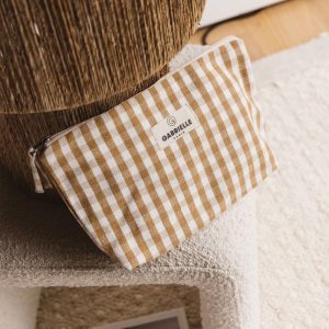 TROUSSE EN COTON VICHY  - CAMEL – Image 3
