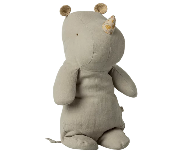 Amis Safari, Rhino, Moyen 34 cm - Gris clair