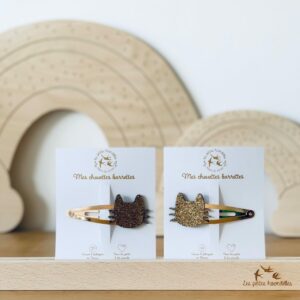 BARRETTES  - CHATS   - DORE