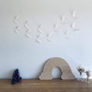 Hirondelles murales en papier " BLANC" – Image 3