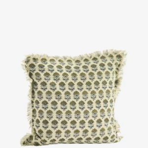 COUSSIN IMPRIME JAUNE VERT