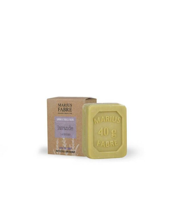 Mini savonnette à l'huile d'olive à la Lavande 40g, sans huile de palme