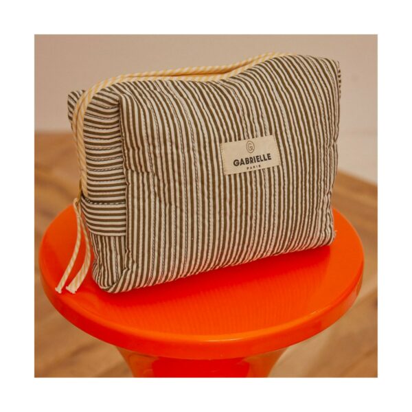 TROUSSE DE TOILETTE KAKI / LEMON