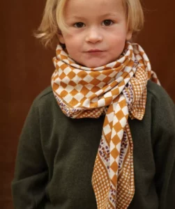 FOULARD DAMIER CARAMEL – Image 3