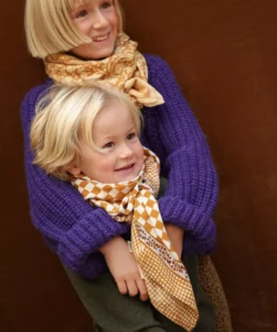 FOULARD DAMIER CARAMEL – Image 4
