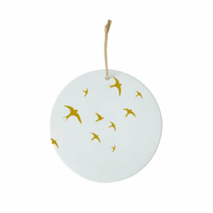 Médaillon Nuée d'Hirondelles "dorées"