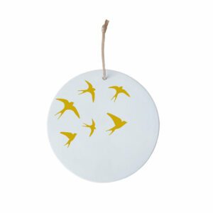 Médaillon Grand vol d'hirondelles "doré"