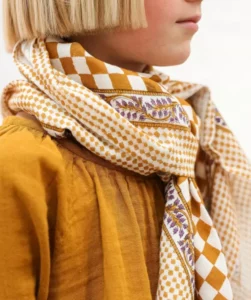 FOULARD DAMIER CARAMEL – Image 6