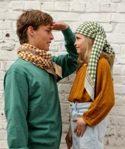FOULARD DAMIER CARAMEL – Image 7