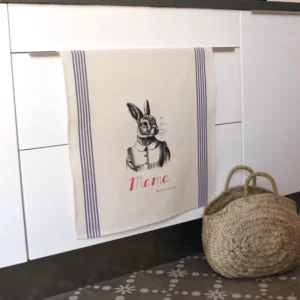 TORCHON SERIGRAPHIE LAPIN – Image 3