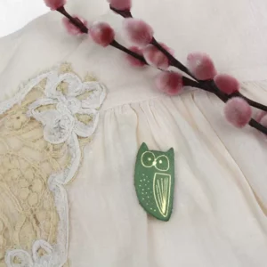 BROCHE HIBOU CACTUS