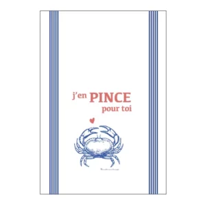 TORCHON SERIGRAPHIE CRABE