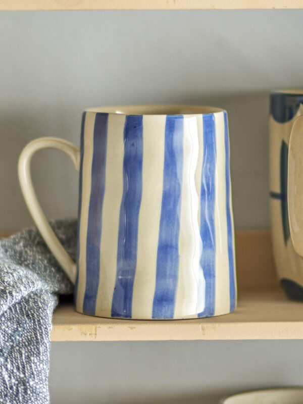 Mug begonia bleu en grès