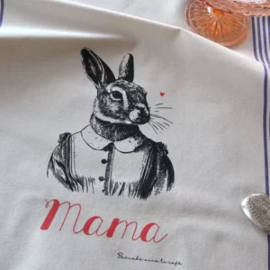 TORCHON SERIGRAPHIE LAPIN – Image 2