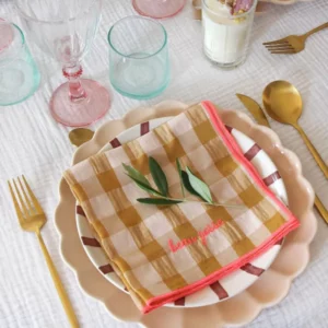SERVIETTE DE TABLE BRODÉE  - BEAU GOSSE – Image 2