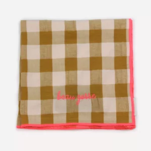 SERVIETTE DE TABLE BRODÉE  - BEAU GOSSE