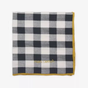 SERVIETTE DE TABLE BRODÉE - MON COEUR