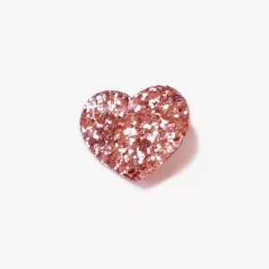 BROCHE COEUR PAILLETTES - ROSE