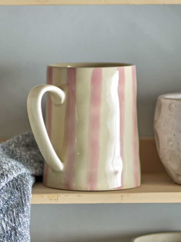 Mug rose en grès
