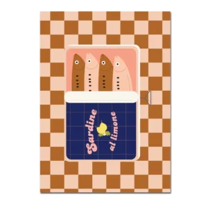 Affiche boite de sardines damier de GREEN&PAPER