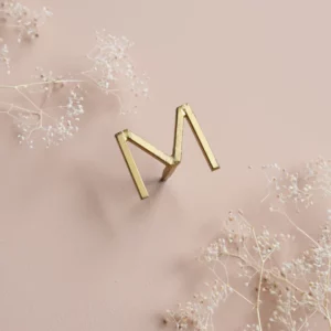 Clou mural en laiton - Lettre "M"