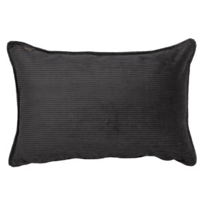 COUSSIN RECTANGULAIRE VELOURS CÔTELÉ ANTHRACITE 60 * 40  de Maison JEUDI