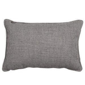 COUSSIN RECTANGULAIRE PIED DE POULE ECRU/NOIR 60 * 40 de Maison jeudi 