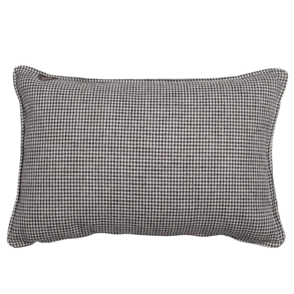 COUSSIN RECTANGULAIRE PIED DE POULE ECRU/NOIR 60 * 40 de Maison jeudi 