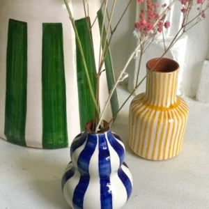 MINI VASE GOURDE BLEU