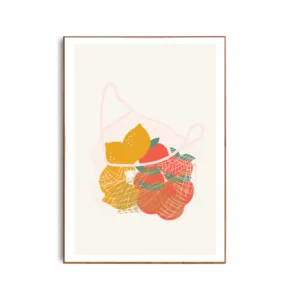 AFFICHE panier de fruits tutti frutti de GREEN&PAPER