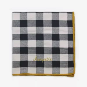 SERVIETTE DE TABLE BRODÉE  "CHOUPETTE" - RÉGLISSE
