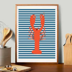 Affiche homard à rayures de GREEN&PAPER – Image 2