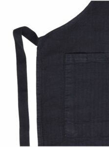 TABLIER ENFANT LIN ET COTON MARCEL "CAVIAR" – Image 2