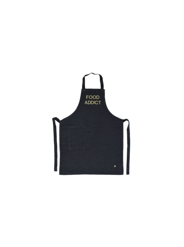 TABLIER ENFANT LIN ET COTON MARCEL "CAVIAR"