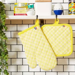 LE GANT ET LA MANIQUE DAMIER "Citron" by La Carafe – Image 2