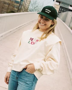 La casquette brodée Mama cool - vert sapin – Image 4