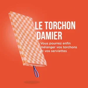LE TORCHON DAMIER "Orange" by La Carafe0 – Image 2