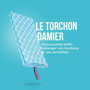 LE TORCHON DAMIER "AZUR" by La Carafe – Image 3