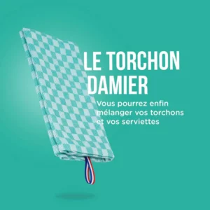 LE TORCHON DAMIER "LAGUNE" by La Carafe – Image 3