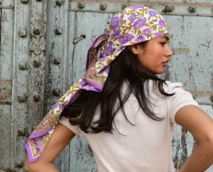 FOULARD AUGUSTE LILAS – Image 2